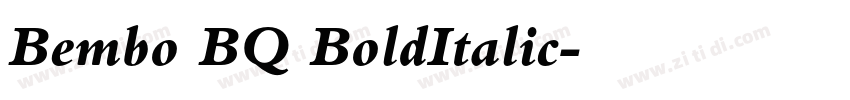 Bembo BQ BoldItalic字体转换